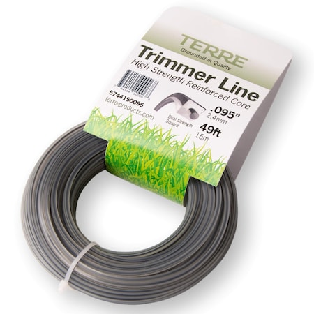 T Terre Commercial Grade Dual Strength 095 Square Weed Eater Trimmer Line Length 49 ft. 5744150095